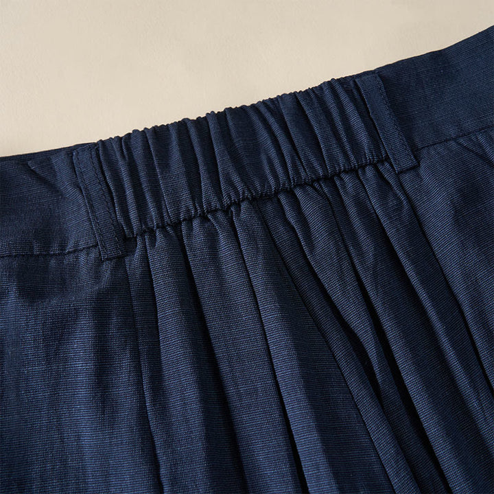Buddha Stones Simple Zipper Design Cotton Women's Wide Leg Pants With Pockets - image 6
