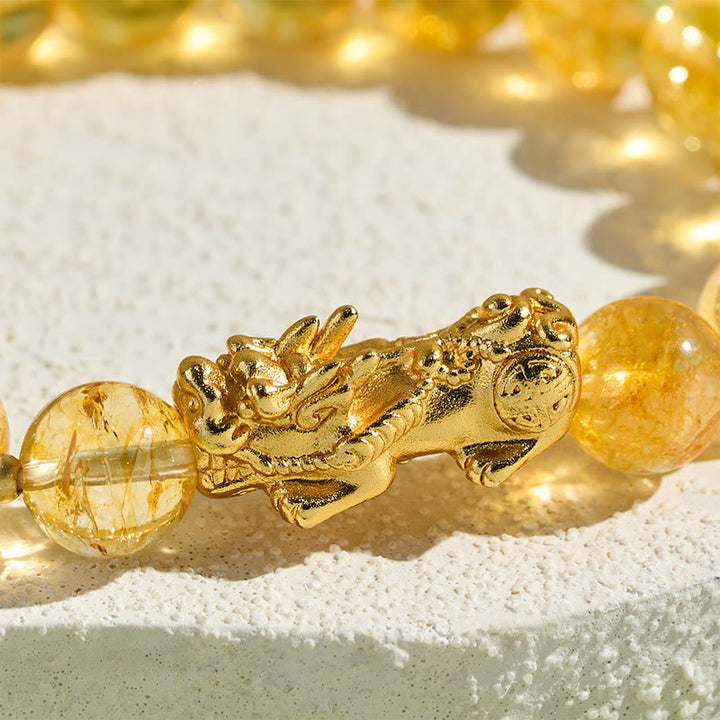 Buddha Stones Natural Citrine PiXiu Prosperity Protection Bracelet - image 5