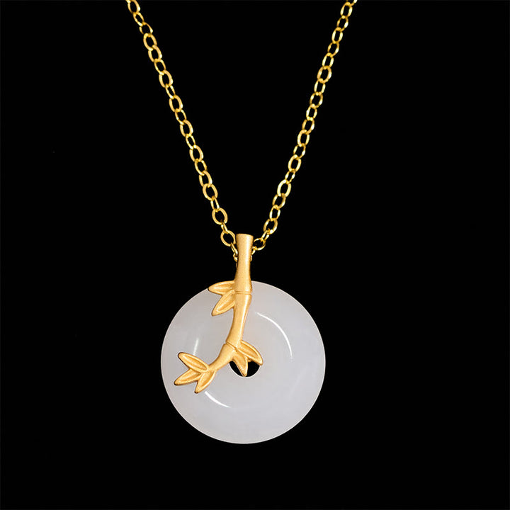 Buddha Stones Bamboo Peace Buckle Auspicious Necklace Pendant - image 8