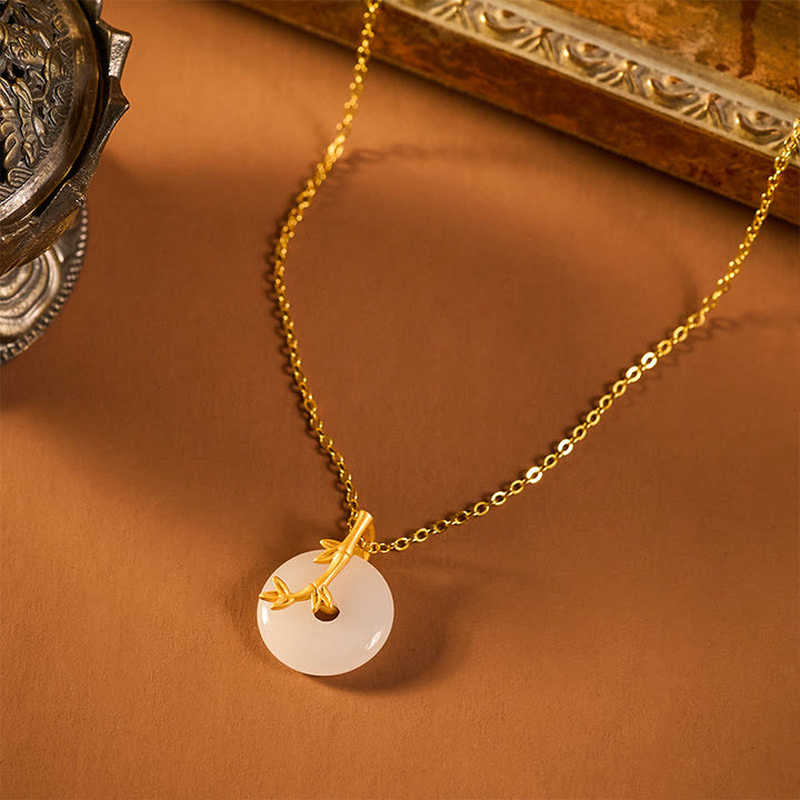 Buddha Stones Bamboo Peace Buckle Auspicious Necklace Pendant - image 3
