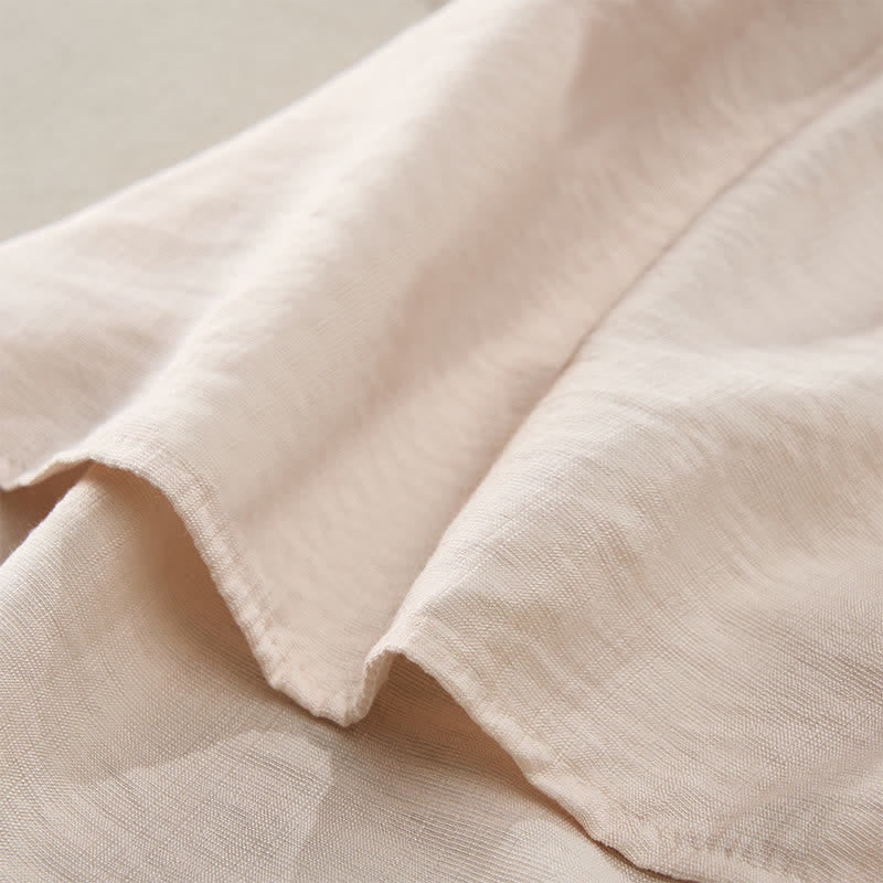 Buddha Stones Spring Boho Embroidered Cotton Linen Elbow-Length Sleeve Women's T-Shirts - image 17