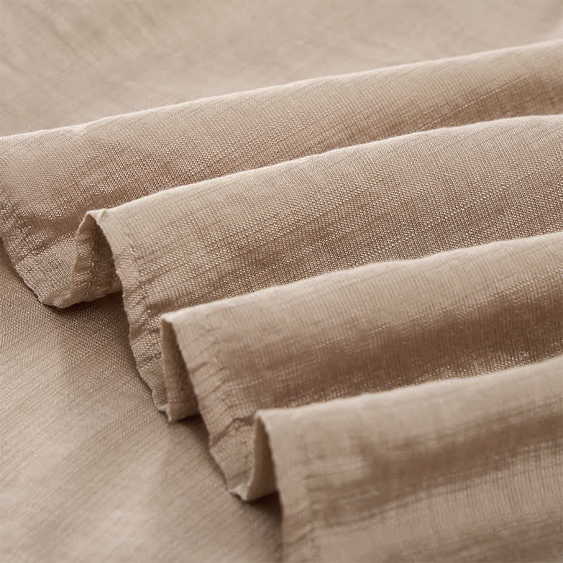 Buddha Stones Spring Boho Embroidered Cotton Linen Elbow-Length Sleeve Women's T-Shirts - image 23