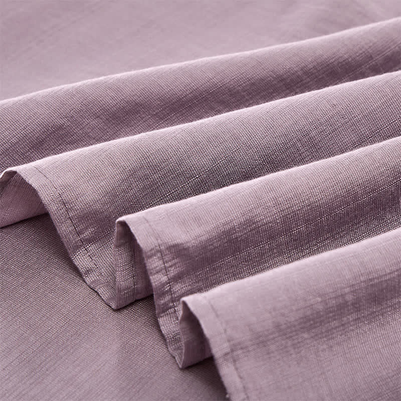 Buddha Stones Spring Boho Embroidered Cotton Linen Elbow-Length Sleeve Women's T-Shirts - image 12