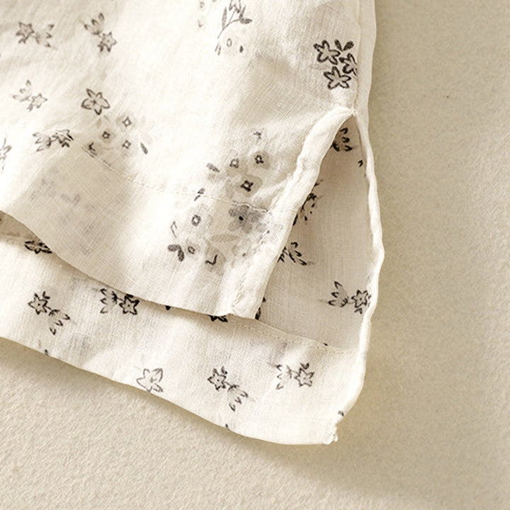 Buddha Stones Casual Floral Print Pattern Three Quarter Sleeve Women's Buttons Shirt - image 14