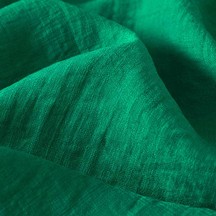 Buddha Stones Spring Embroidered Cotton Half Buttons Women's Short Sleeve Shirt - image 19