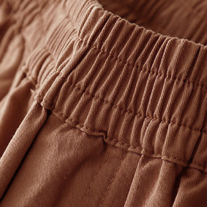 Buddha Stones Summer Cotton Elastic Waist Women's Half Pants With Pockets - image 16