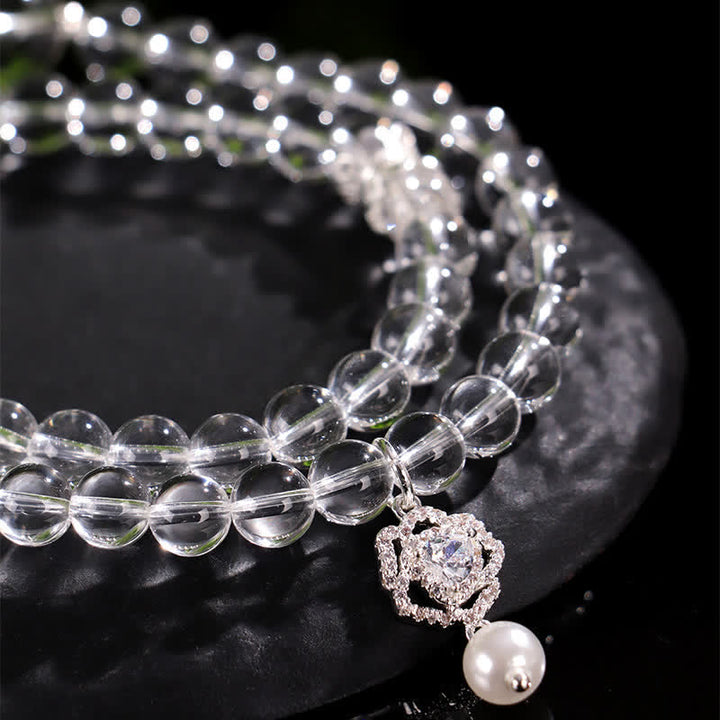 Buddha Stones Natural Clear Quartz Pearl Clarity Bracelet - image 10