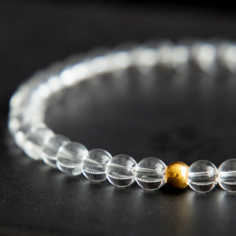 Buddha Stones Natural 4mm Clear Quartz Meditation Bracelet - image 10