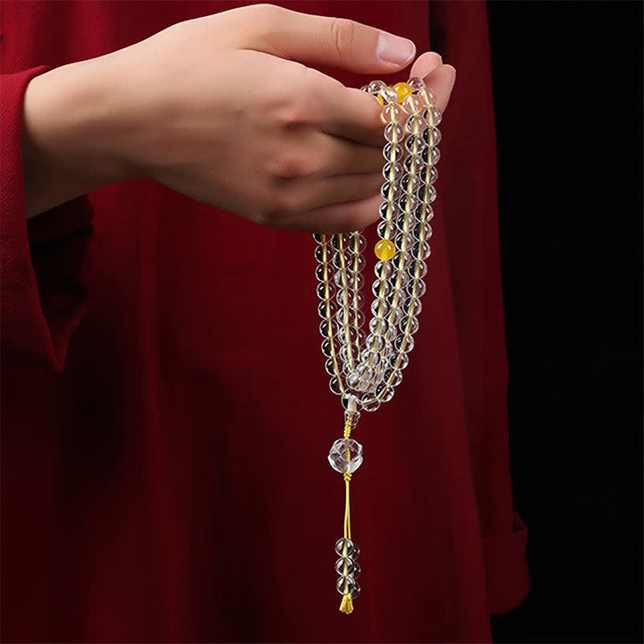 Buddha Stones Liuli Lotus 108 Round Beads Enlightenment Mala - image 11