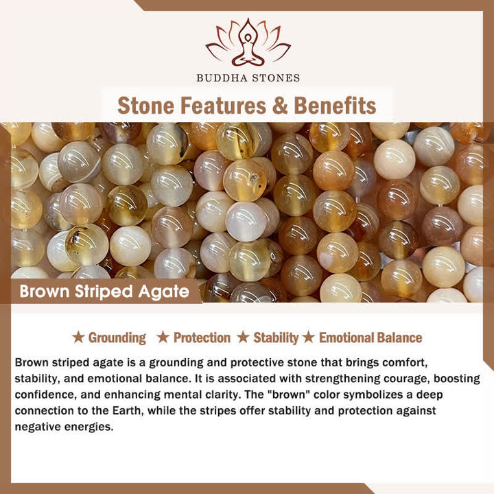 Buddha Stones 3pcs "Return to Stillness" White Fossil Grounding Bracelet Includes Gift Message Card - image 8