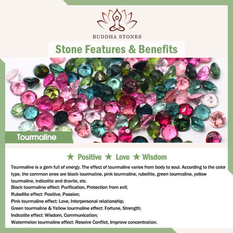Buddha Stones Tourmaline Butterfly Pendant Transformation Three Layer Faceted Faceted Bracelet - image 5
