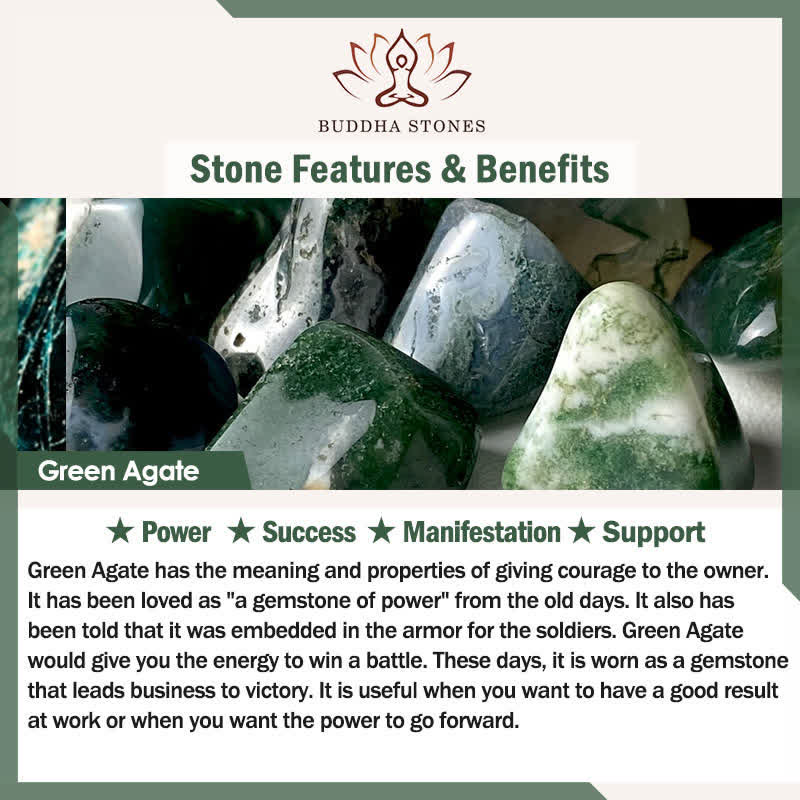 Buddha Stones Natural Green Agate Bead Copper Butterfly Renewal Ring - image 8