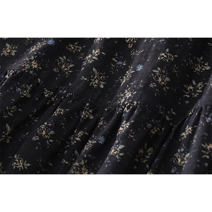 Buddha Stones Floral Elastic Waist Ruffle Hem Women's Skirt - image 10