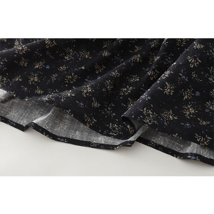 Buddha Stones Floral Elastic Waist Ruffle Hem Women's Skirt - image 7