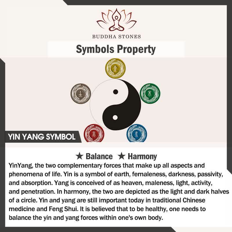 Buddha Stones Black Onyx Yin Yang Beads Harmony Bracelet - image 5