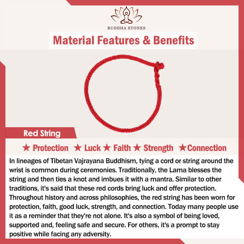 Buddha Stones Hand-Woven Red String Jade Lucky Cat Beads Connection Bracelet - image 6