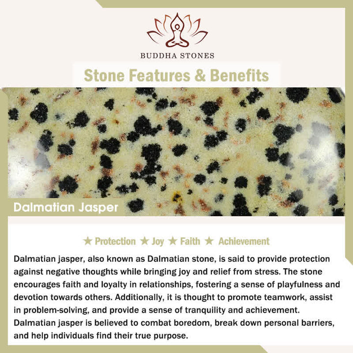Buddha Stones Vintage 4mm Lava Rock Dalmatian Jasper Grounding Bracelet - image 3