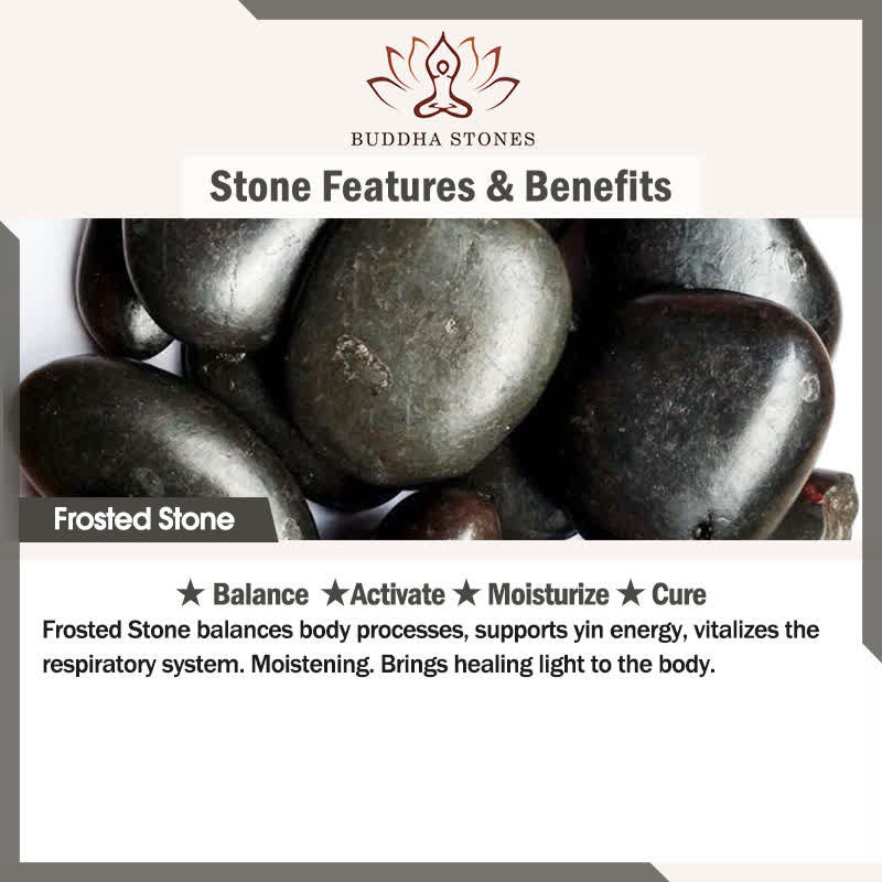 Buddha Stones Yin Yang Hematite Frosted Stone Lava Rock Support Bracelet - image 11