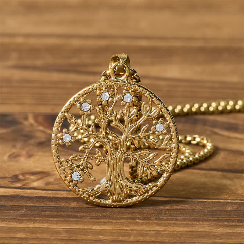 Buddha Stones The Tree Of Life Titanium Steel Creation Necklace Pendant - image 13