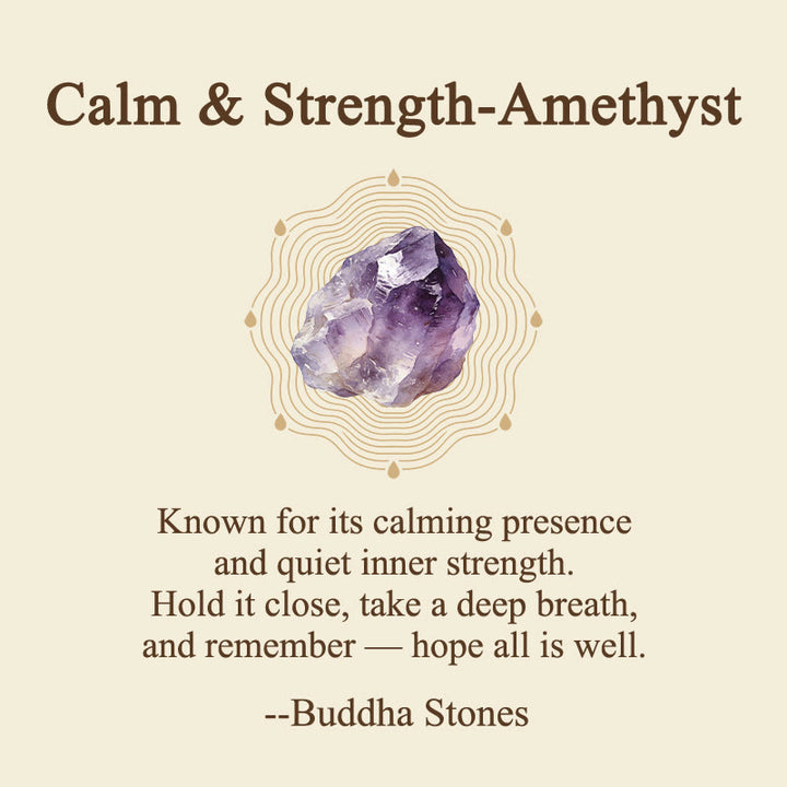 Buddha Stones Calm & Strength Natural Small Amethyst Worry Stone Balance Crystal Decor 3.5*4.5cm - image 6
