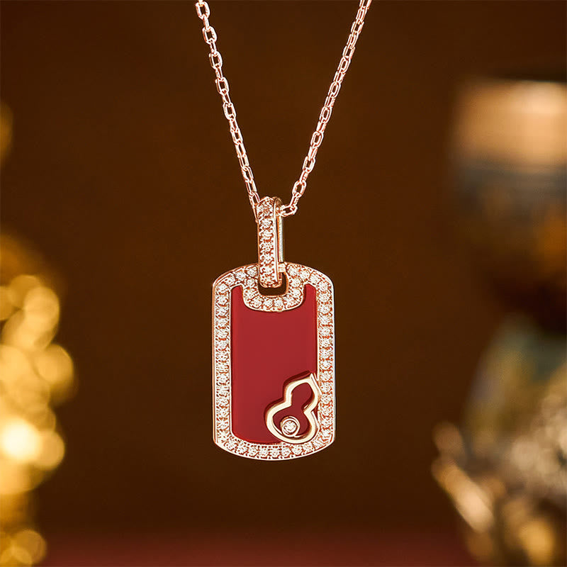 Buddha Stones Gourd Hollow Design Copper Protection Necklace Pendant - image 3