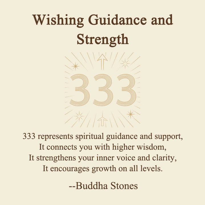 Buddha Stones Wishing Guidance and Strength 333 Angel Number Natural Rose Quartz Key Chain Hanging Decoration Includes Gift Message Card - image 2