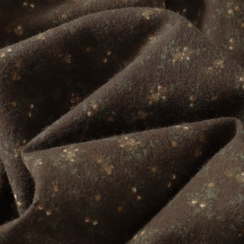 Buddha Stones Spring Vintage Brown Ditsy Floral Women's Skirts - image 6