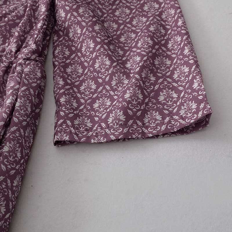 Buddha Stones Summer Drawstring Button-Up Floral Print Women's Short Sleeve Dress With Pockets - image 5