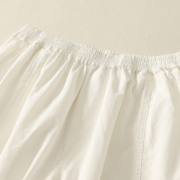 Buddha Stones Summer Casual Elastic Waist Solid Women's Tapered Pants With Pockets - image 15