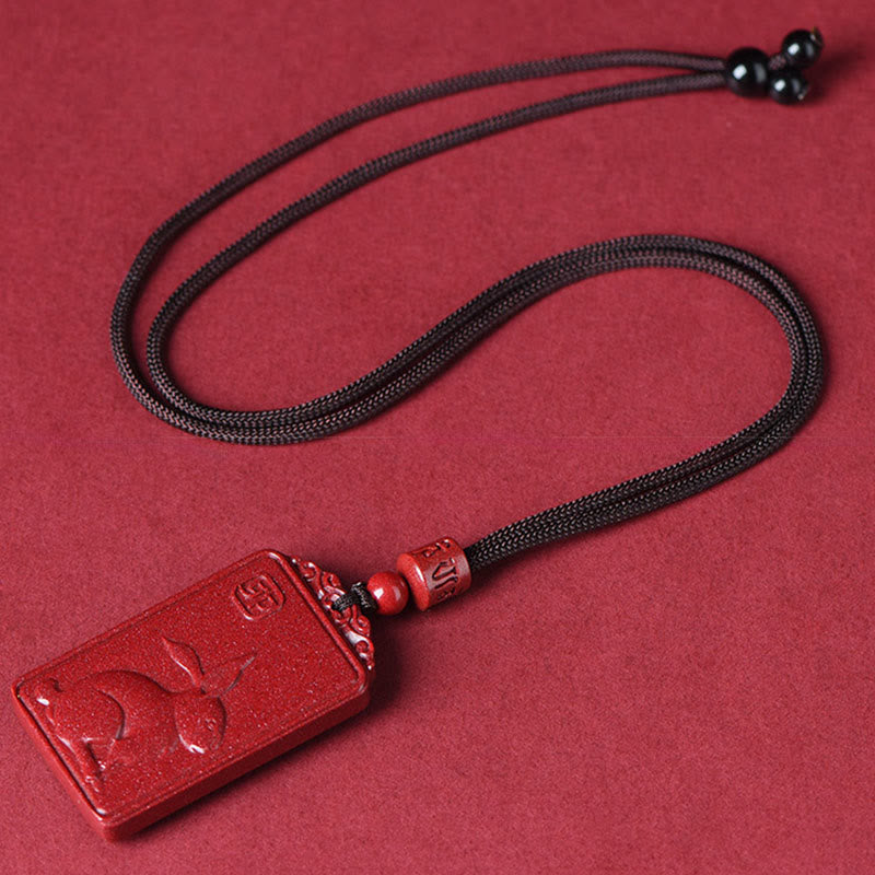 Buddha Stones The Chinese Zodiac Natal Buddha Cinnabar Blessing Necklace Pendant - image 14