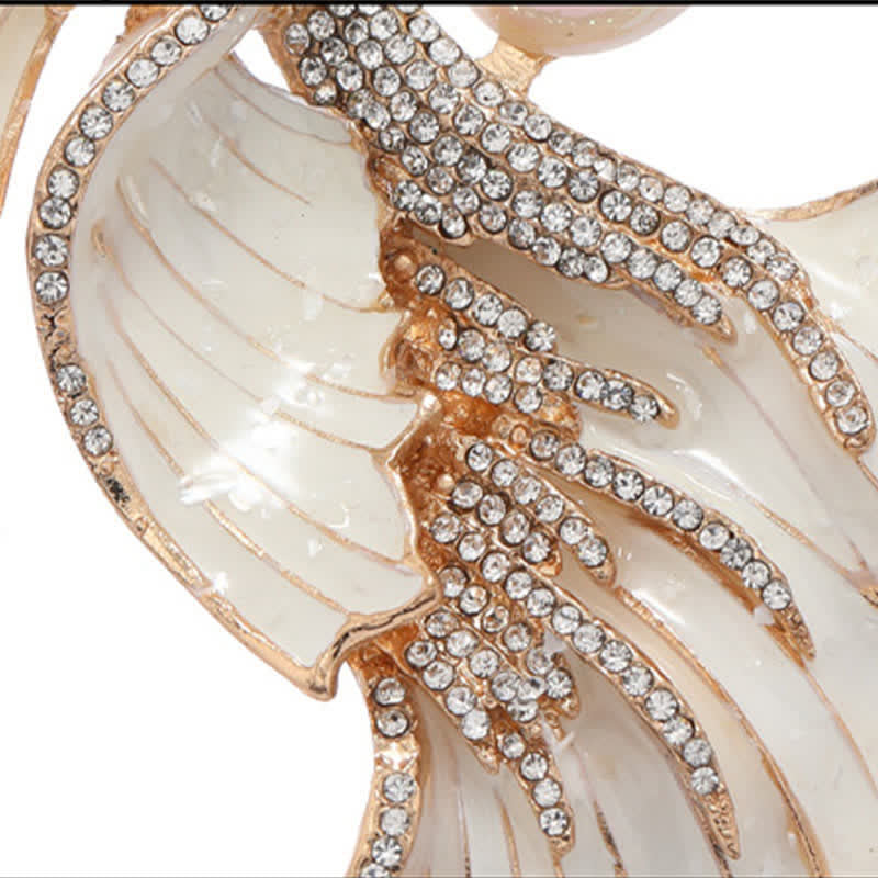 Buddha Stones Glazed Koi Fish Pearl Brooch - image 4