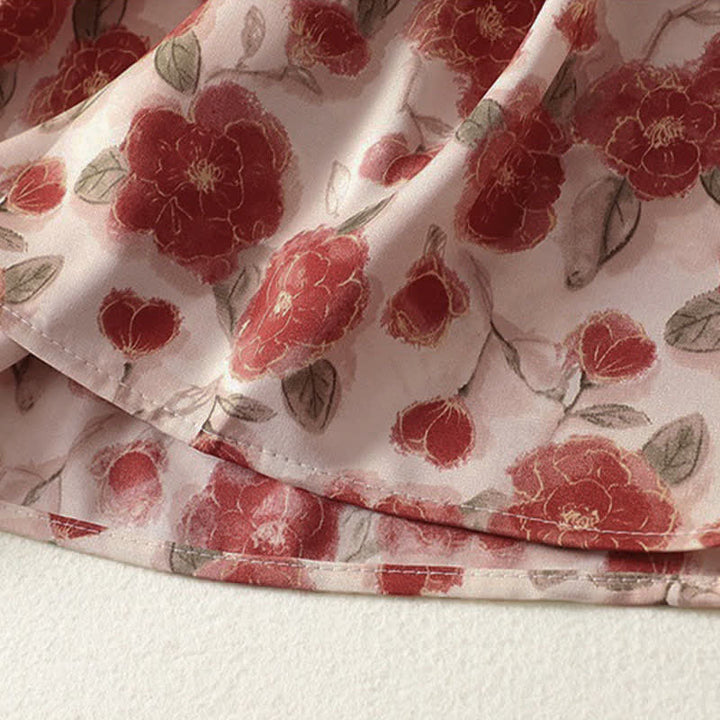 Buddha Stones Summer Floral Print Chiffon Women's Summer Sleeveless Dress With Pockets - image 6