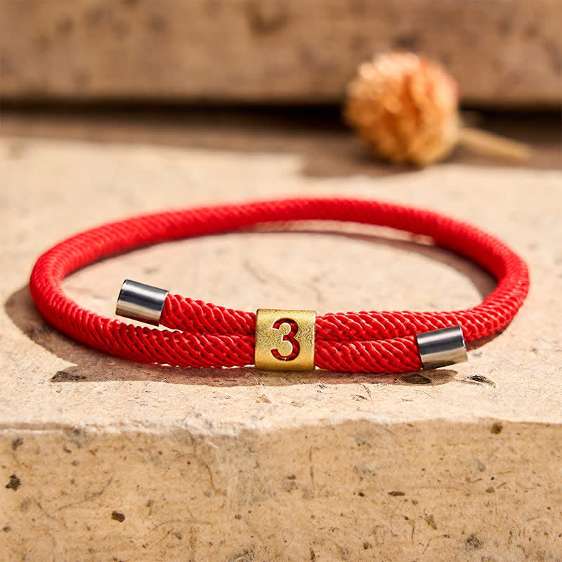 Buddha Stones Single-Digit Angel Numbers Adjustable String Protection Bracelet - image 13