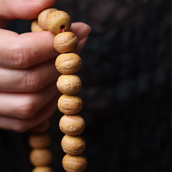 Buddha Stones Phoenix Eye Bodhi Wisdom Tibetan Engraved Tassel Wrist Mala - image 7