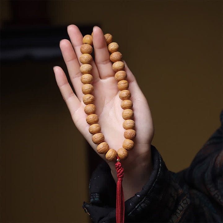 Buddha Stones Phoenix Eye Bodhi Wisdom Tibetan Engraved Tassel Wrist Mala - image 4