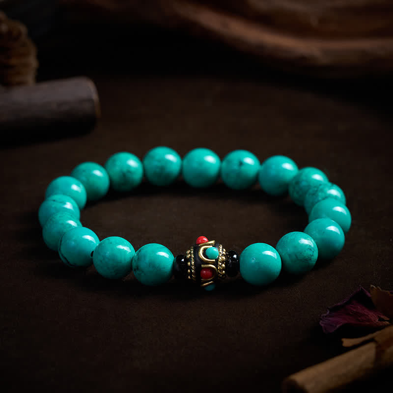 Buddha Stones Tibetan Turquoise Protection Bracelet - image 3