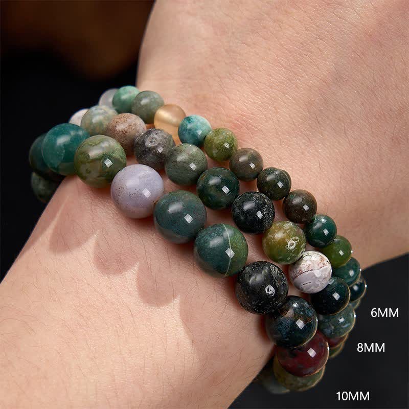 Buddha Stones Natural Stone Sea Sediment Jasper Agate Protection Peace Bracelet - image 13