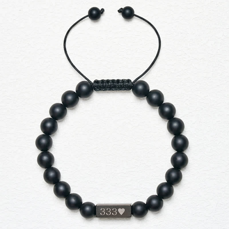 Buddha Stones 2Pcs Frosted Stone Tiger Eye 333 222 111 11:11 444 Angel Number Cure Bracelet - image 11