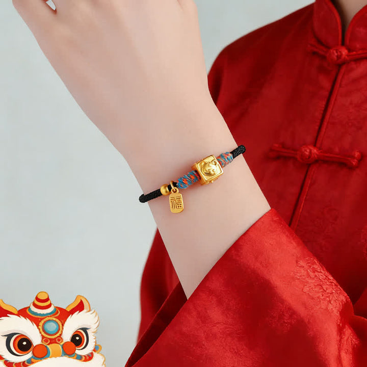 Buddha Stones Handmade Three Harmony Chinese Zodiac Protection Red String Bracelet - image 17