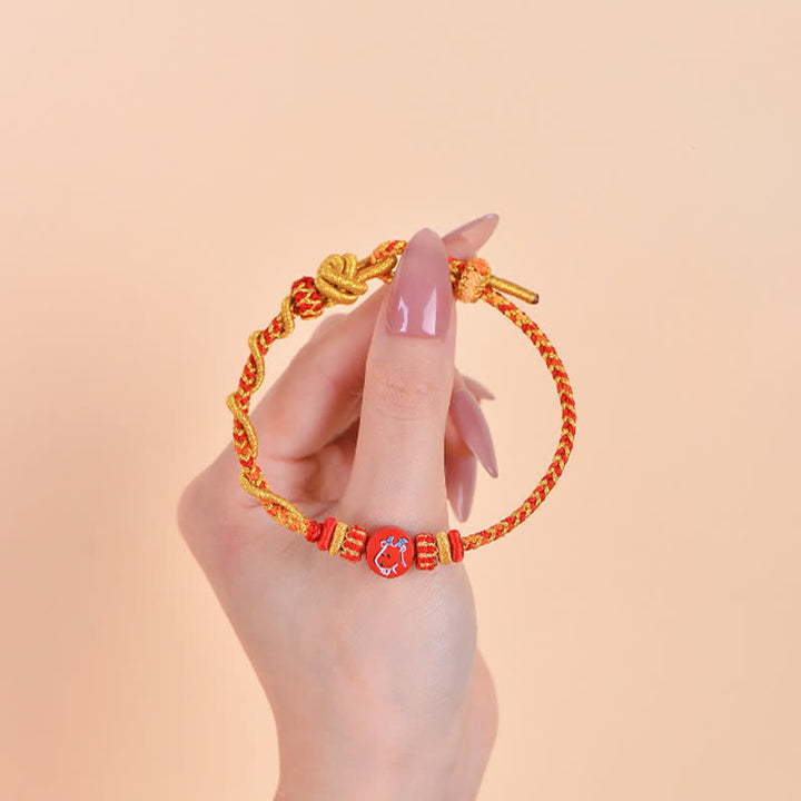 Buddha Stones Cinnabar Chinese Zodiac Blessing Hand-Woven Red String Bracelet - image 20