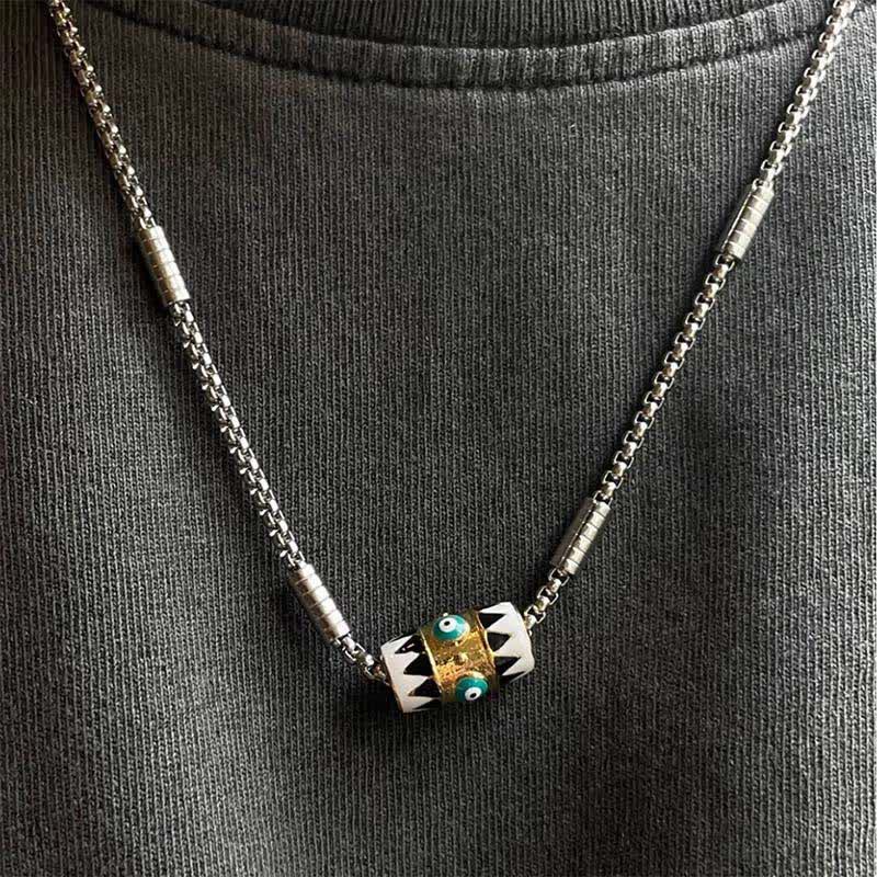 Buddha Stones Copper Enamel Evil Eye Protection Pendant Necklace - image 7