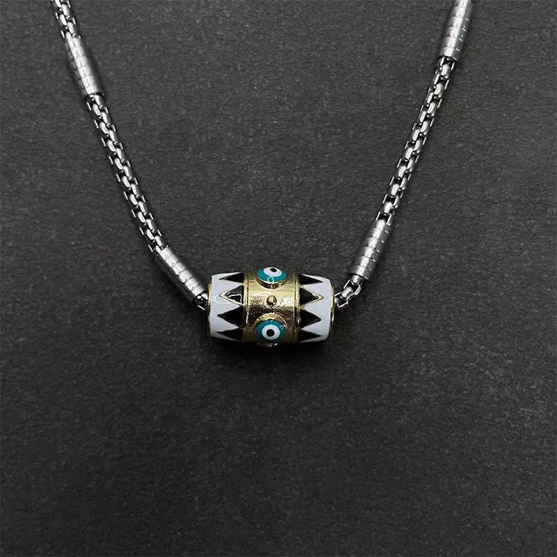 Buddha Stones Copper Enamel Evil Eye Protection Pendant Necklace - image 4