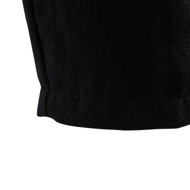 Buddha Stones Summer Casual Classic Zipper Button Solid Bermuda Shorts Men's With Pockets - image 20