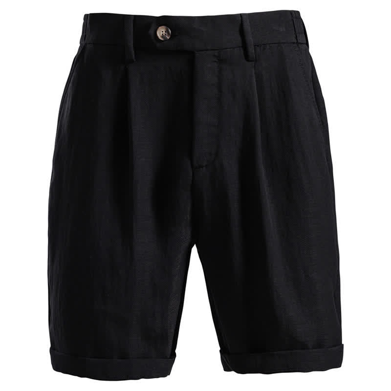 Buddha Stones Summer Casual Classic Zipper Button Solid Bermuda Shorts Men's With Pockets - Black - US/UK/AU42, EU52 (2XL) - image 13