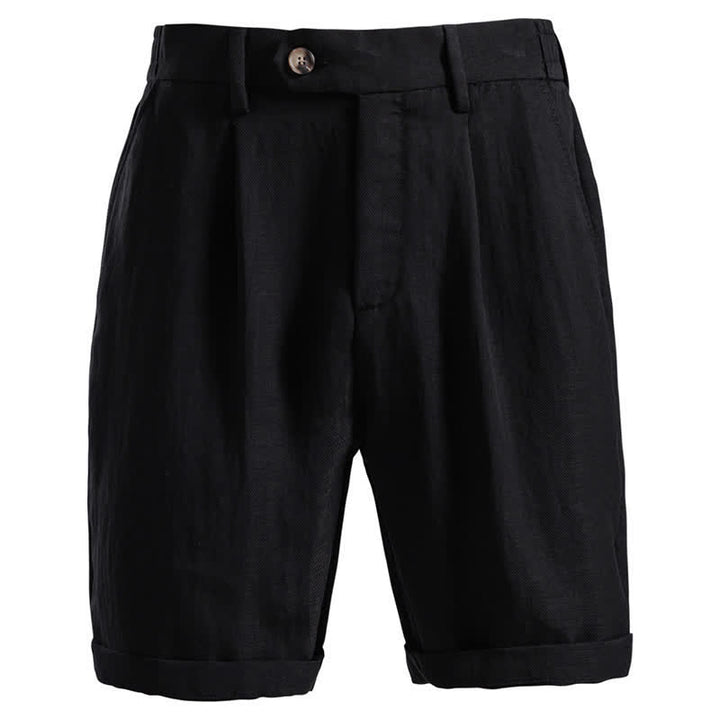 Buddha Stones Summer Casual Classic Zipper Button Solid Bermuda Shorts Men's With Pockets - Black - US/UK/AU42，EU52 (2XL) - image 13
