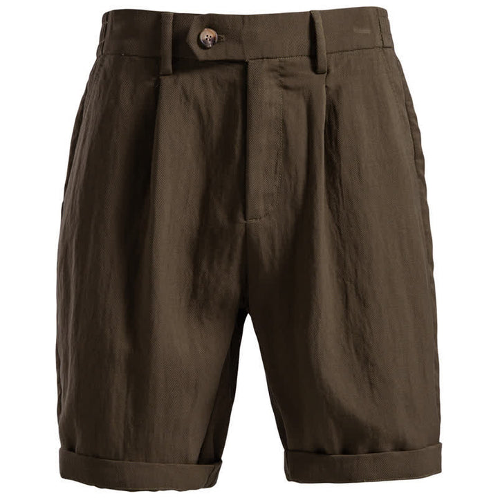 Buddha Stones Summer Casual Classic Zipper Button Solid Bermuda Shorts Men's With Pockets - SaddleBrown - US/UK/AU42, EU52 (2XL) - image 22