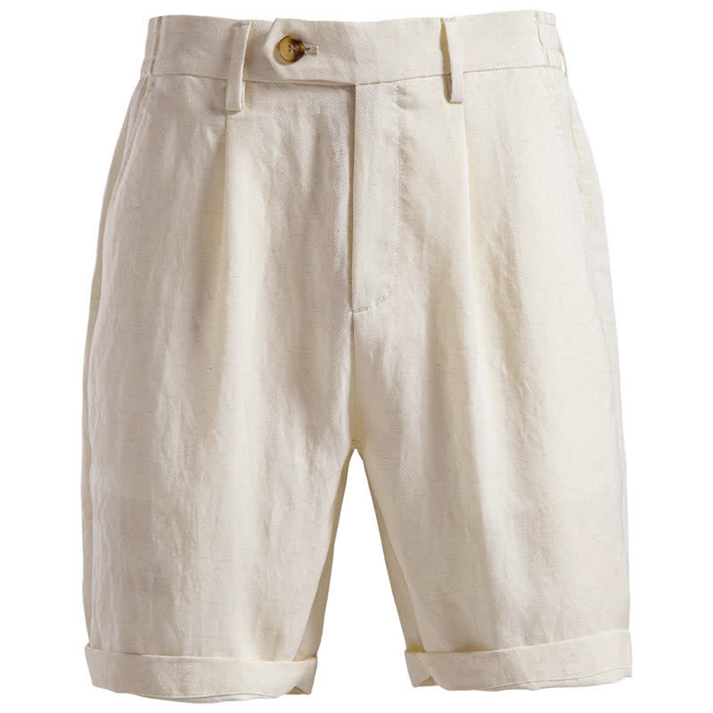 Buddha Stones Summer Casual Classic Zipper Button Solid Bermuda Shorts Men's With Pockets - Beige - US/UK/AU42，EU52 (2XL) - image 32