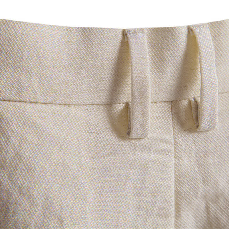 Buddha Stones Summer Casual Classic Zipper Button Solid Bermuda Shorts Men's With Pockets - image 37