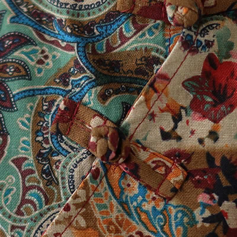 Buddha Stones Summer Paisley Floral Women's Summer Sleeveless Dress With Pockets - image 9