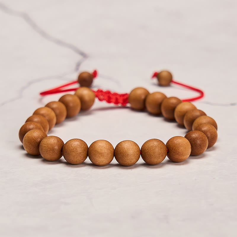 Buddha Stones Sandalwood grounding Tibetan Sandalwood Beads Wrist Mala - image 4